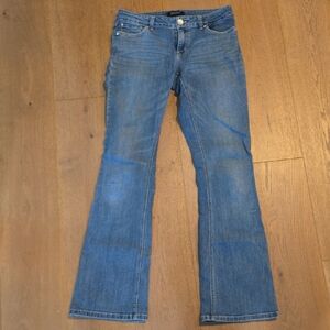 White House Black Market Blue Flare Jeans